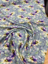 Load image into Gallery viewer, Grey floral linen viscose