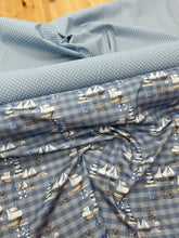 Load image into Gallery viewer, Sail boats cotton poplin

