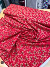 Load image into Gallery viewer, Red holly Christmas cotton
