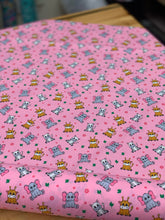 Load image into Gallery viewer, Cute baby animals on baby pink cotton poplin
