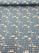 Load image into Gallery viewer, Sail boats cotton poplin
