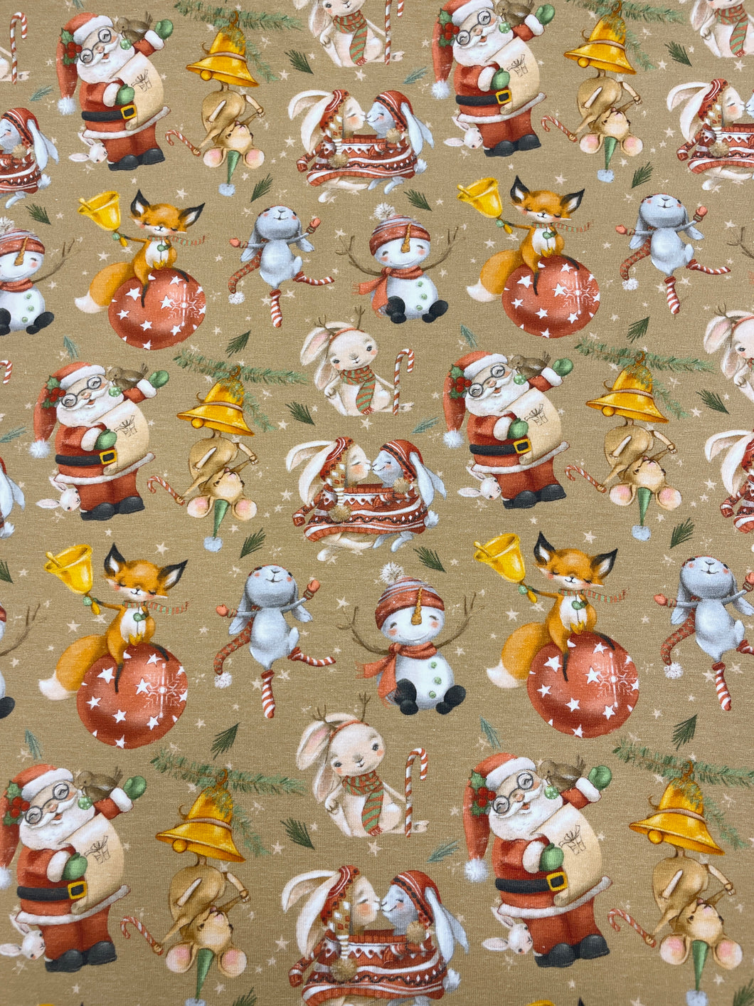 Christmas character cotton jersey