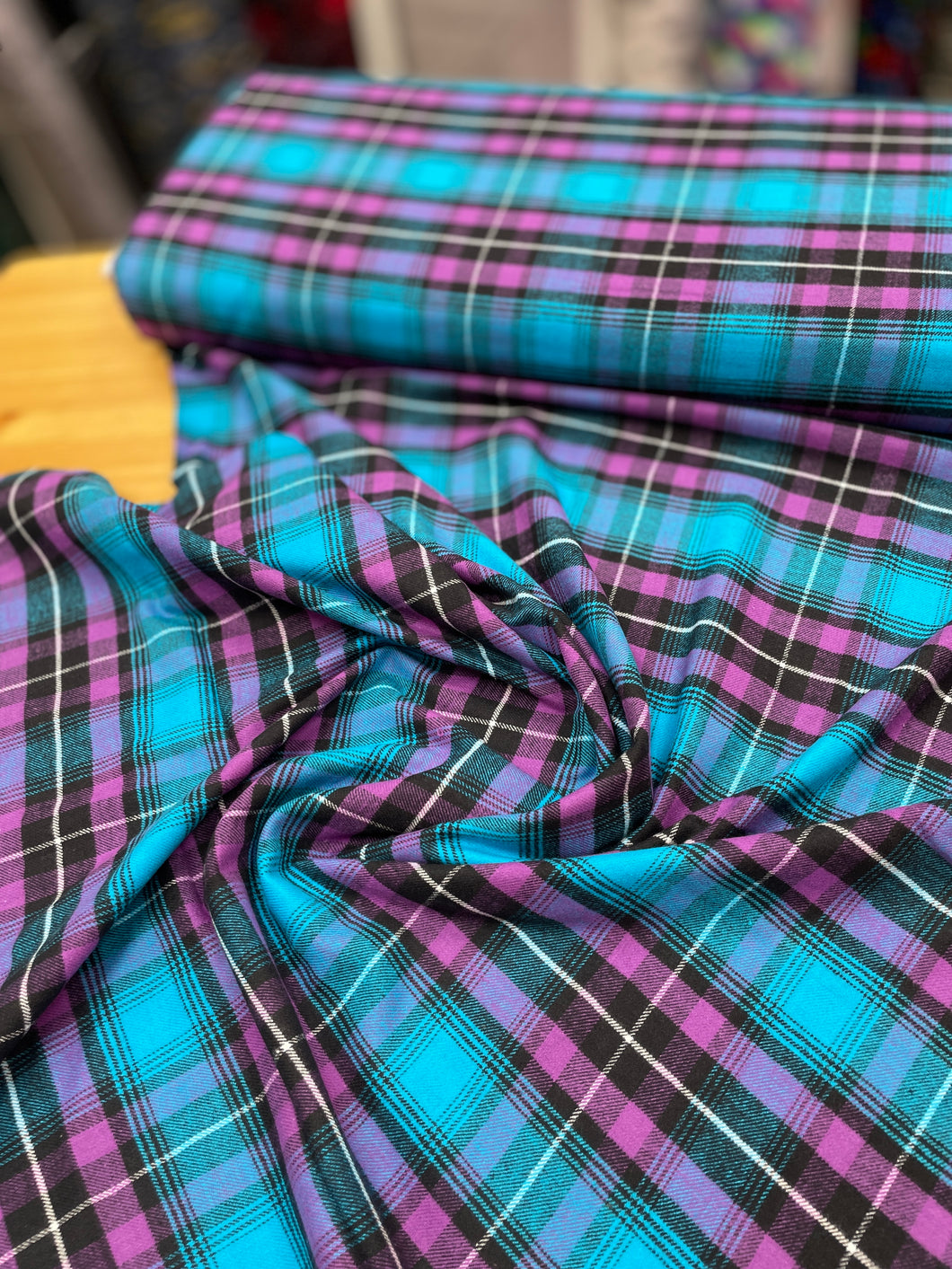 Brushed cotton tartan x 4 designs