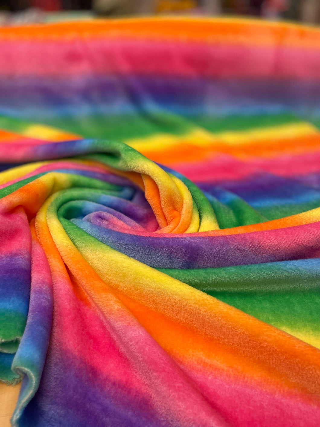 Rainbow cuddle fleece