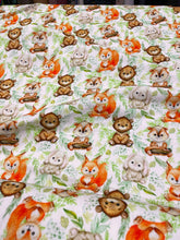 Load image into Gallery viewer, Woodland animals brushed cotton
