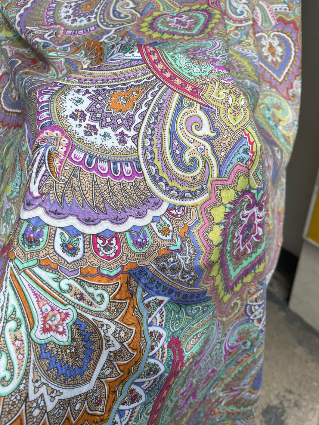 Colourful paisley viscose