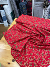 Load image into Gallery viewer, Red holly Christmas cotton
