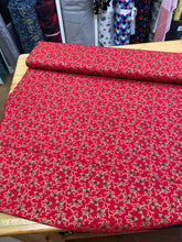 Load image into Gallery viewer, Red holly Christmas cotton
