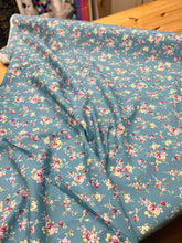 Load image into Gallery viewer, Blue floral cotton poplin
