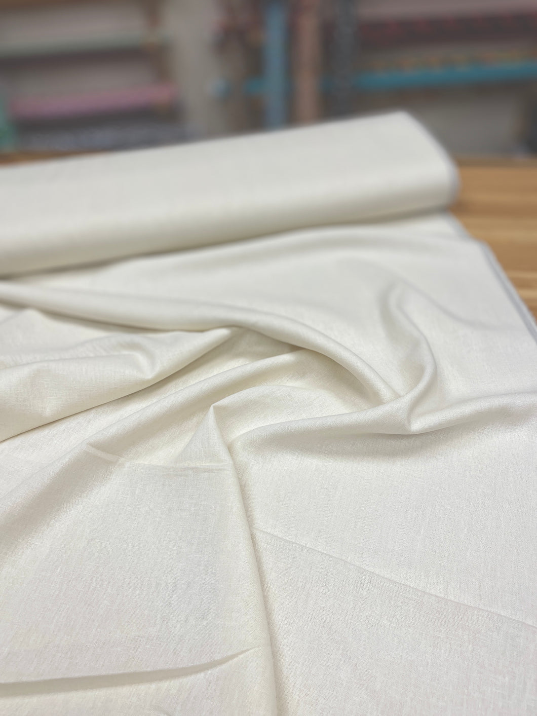 Cream linen rayon