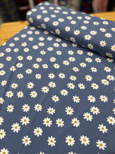 Load image into Gallery viewer, Denim daisy cotton jersey
