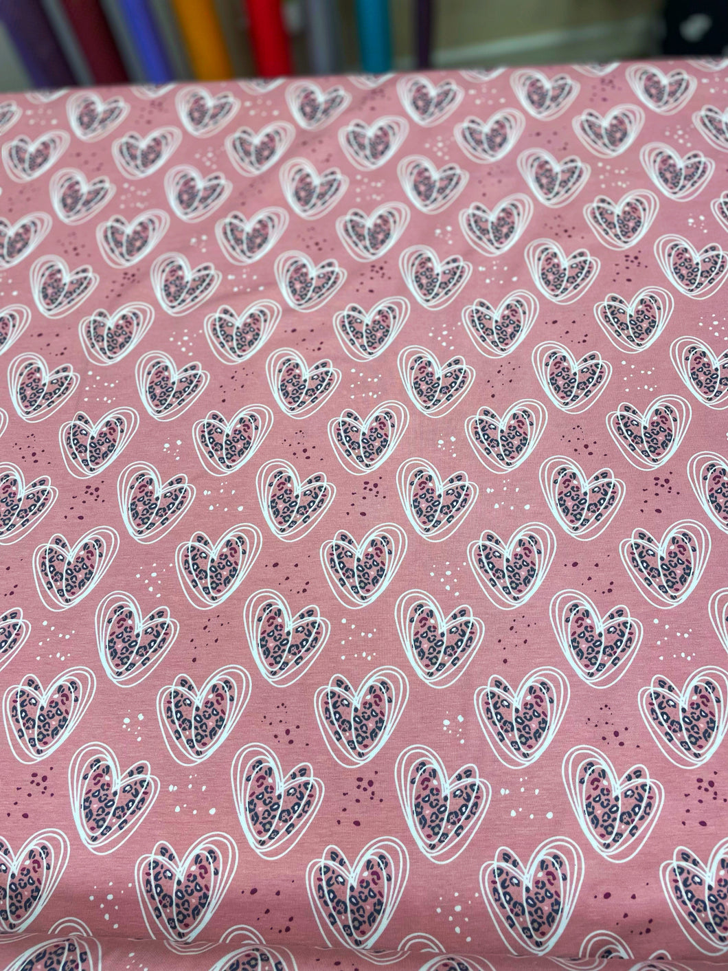 Love heart cotton jersey