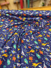 Load image into Gallery viewer, Dinosaurs cotton poplin
