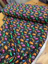 Load image into Gallery viewer, Multicoloured dinosaur cotton babycord
