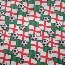 Load image into Gallery viewer, Footballs and flag polycotton
