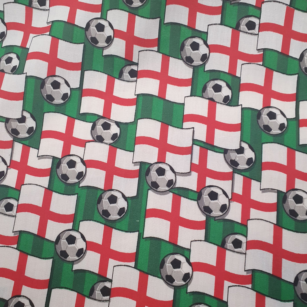 Footballs and flag polycotton