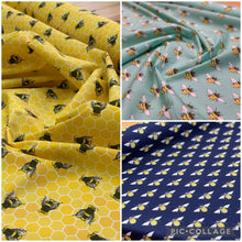 Load image into Gallery viewer, Bee collection cotton poplin
